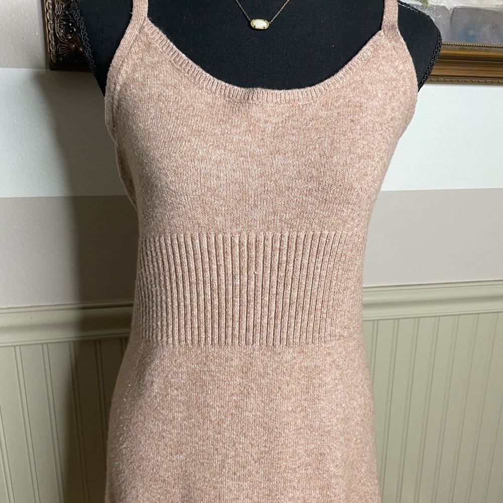 Express Sleeveless Knit Midi Dress in Taupe - Picture 4 of 15